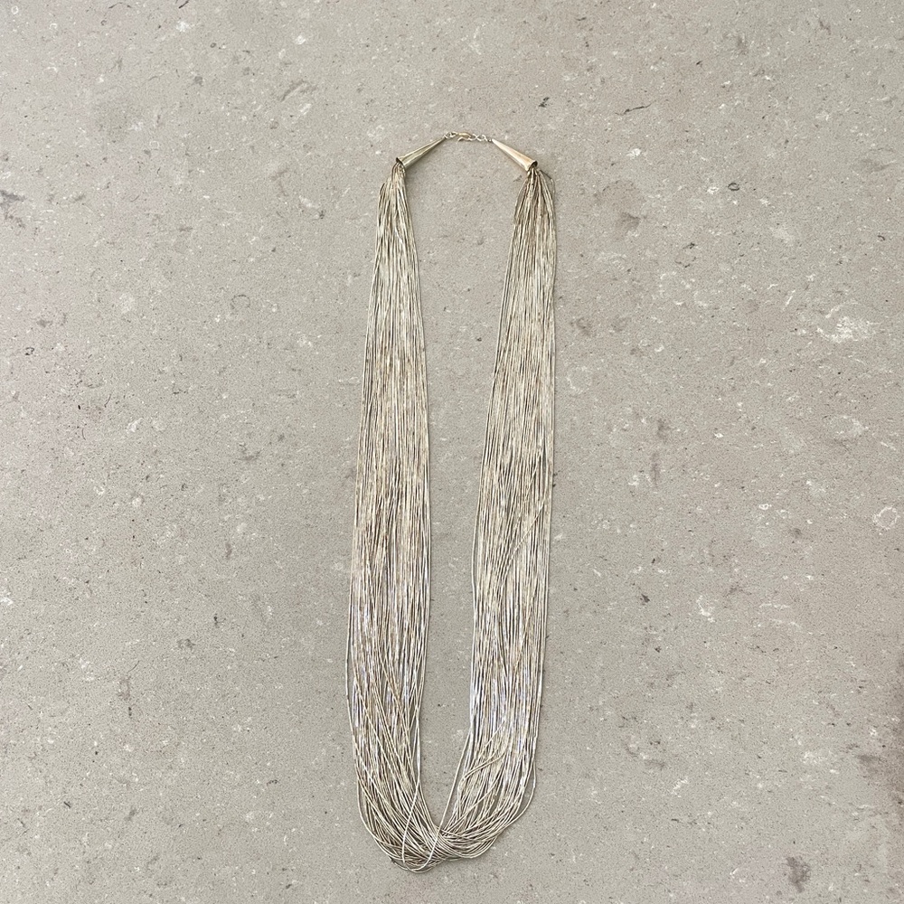 Elegant Silver Multi-Strand Necklace